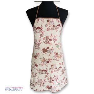 Vintage Reversible Mushroom / Floral Apron